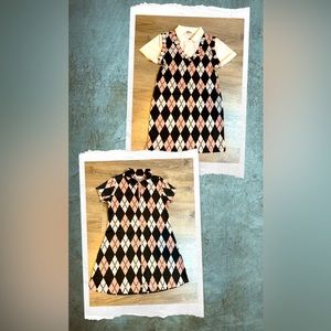 LOT- 2 Mini Powerful In Plaid Dresses NWOT